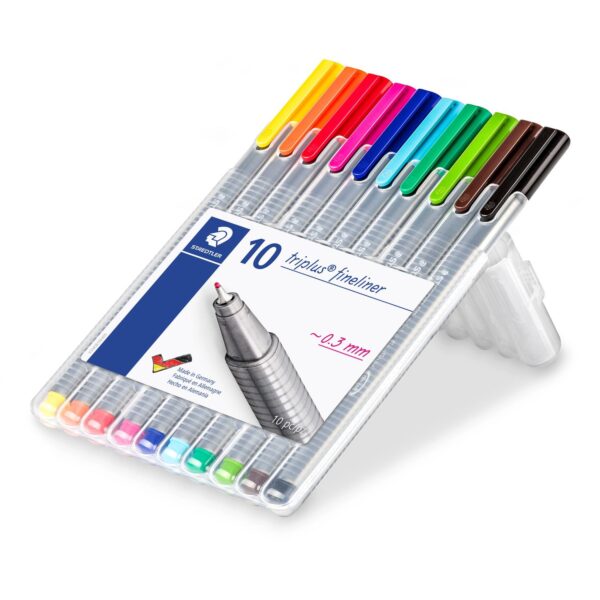 Staedtler Triplus® Fineliner 334 10 Triangular Fineliner Set